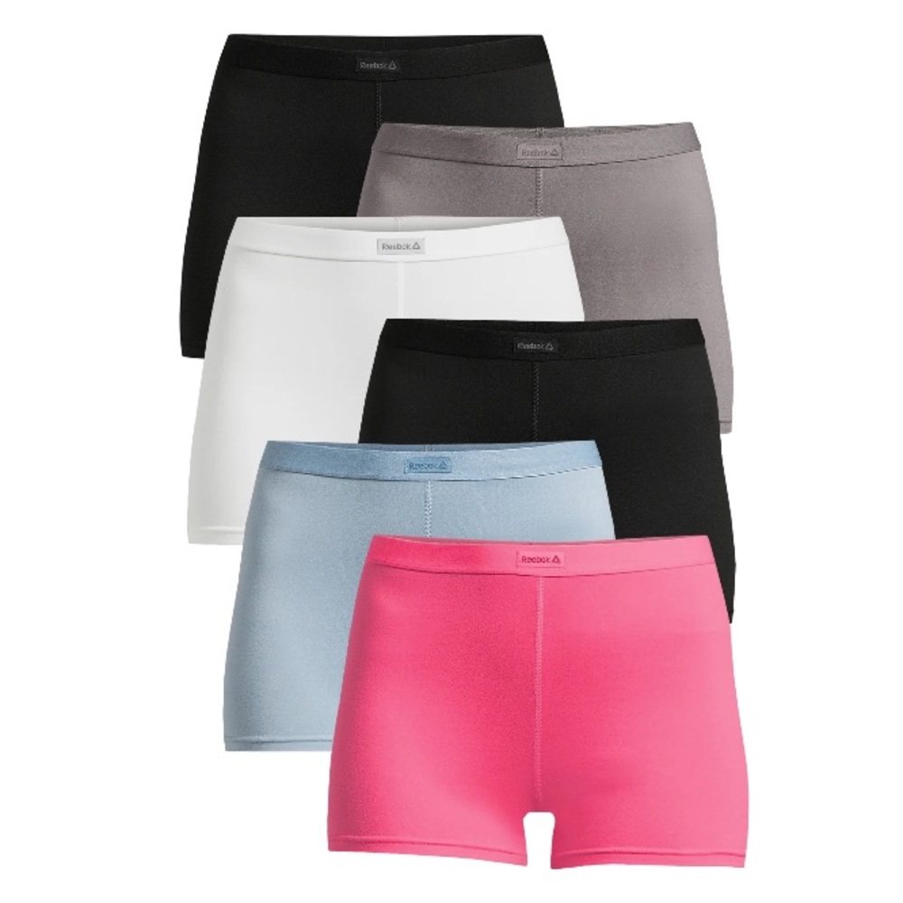Reebok Women's Boyshort Panties- (6 Pack)